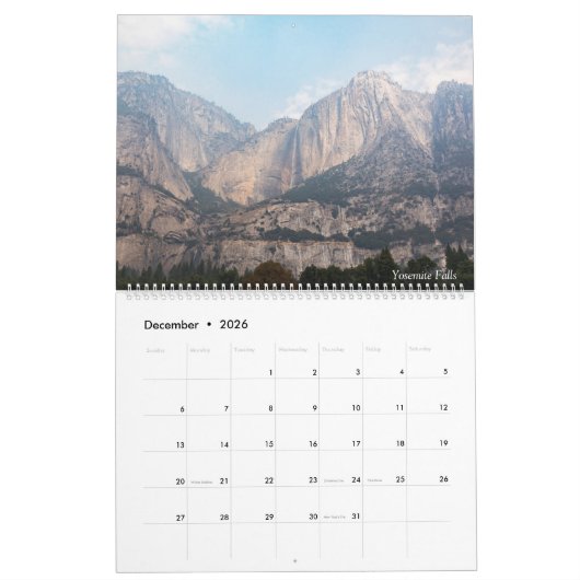 Californië Kalender (Dec 2026)
