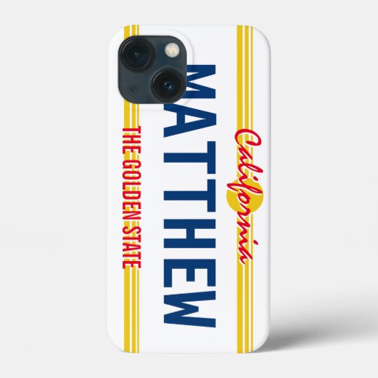 Californië kenteken retro stijl aangepaste naam Case-Mate iPhone case (Achterkant)