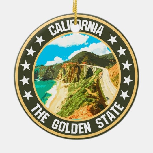 Californië Keramisch Ornament (Achterkant)