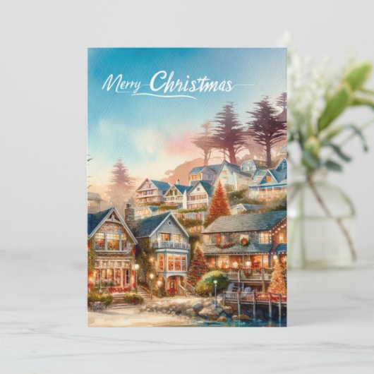 Californië Kerst Charm Kaarten (Staand voorkant)