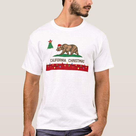 Californië-kerstT-shirt T-shirt (Voorkant)
