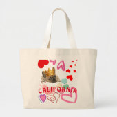 Californië King Hondenliefhebber Trendy Zomerreize Grote Tote Bag (Voorkant)