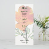 Californië Klaproos Trouwmenu Close-up Menu (Staand voorkant)