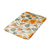 Californië klaprozen en motten op off white 2 badmat (Gekanteld)