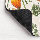 Californië klaprozen en motten op off white 2 muismat (Hoek)