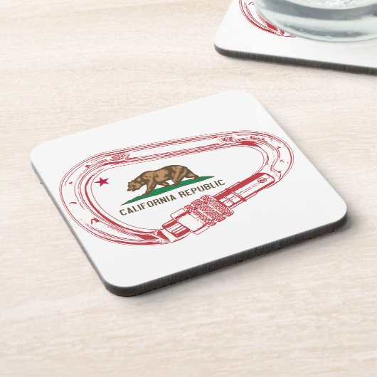 Californië-klimmer Carabiner Bier Onderzetter (Linkerzijde)