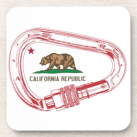 Californië-klimmer Carabiner Bier Onderzetter (Voorkant)