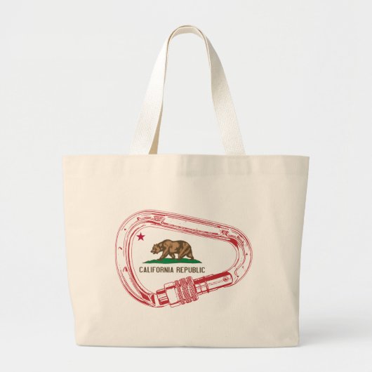 Californië-klimmer Carabiner Grote Tote Bag (Voorkant)