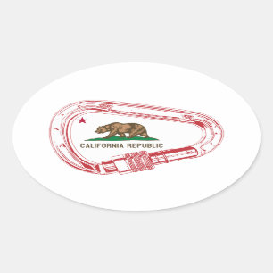 Californië-klimmer Carabiner Ovale Sticker