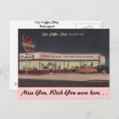 Californië, Koffiewinkel Briefkaart (Voorkant / Achterkant)