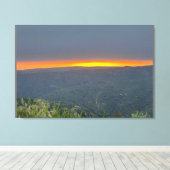 Californië, Laguna Beach Mountain Sunset Canvas Afdruk (Insitu (Houten vloer))