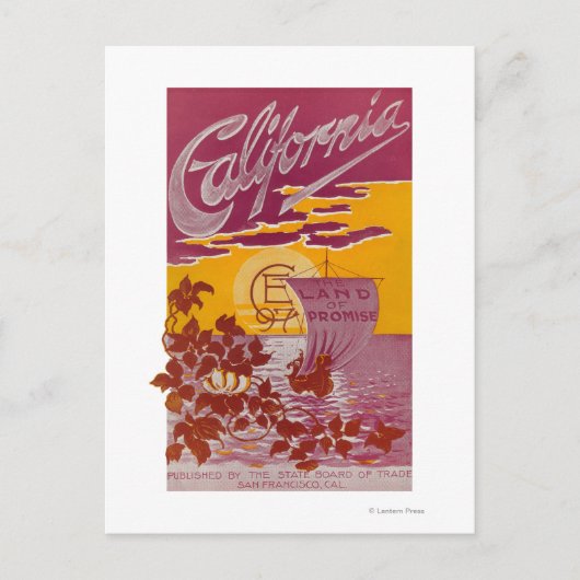 Californië Land of Promise Poster Briefkaart (Voorkant)