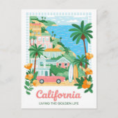 Californië leven de Golden Life Summer Travel Briefkaart (Voorkant)