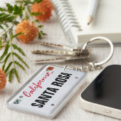 Californië Licentie Bord w/jouw tekst Sleutelhanger (Voorkant Rechts)