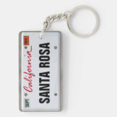 Californië Licentie Bord w/jouw tekst Sleutelhanger (achterkant)