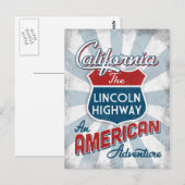 Californië Lincoln Highway  America Briefkaart (Voorkant / Achterkant)