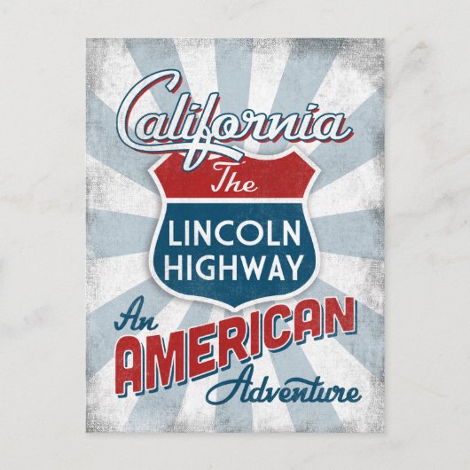 Californië Lincoln Highway  America Briefkaart (Voorkant)