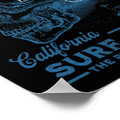 Californië Long Beach Surfende Meisje Stille Oceaa Poster (Hoek)