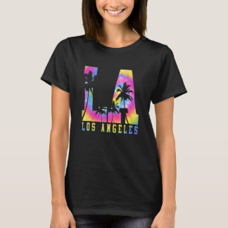 Californië Los Angeles La Tie Dye Throwback klasse T-shirt