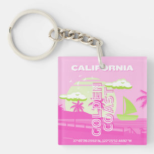 Californië, Los Angeles, Reiskunst, Preppy, Roze Sleutelhanger