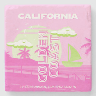 Californië, Los Angeles, Reiskunst, Preppy, Roze Stenen Onderzetter