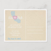 Californië Love Save the Date Briefkaart (Achterkant)