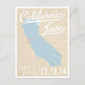 Californië Love Save the Date Briefkaart (Voorkant)