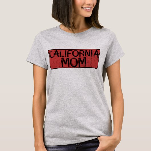 Californië mam heeft gebarentaal geklokt t-shirt (Voorkant)