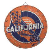 Californië Man Grot Custom Naam Est Datum Dartbord (Voorkant)