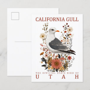 Californië meeuw vogel van Utah reizen Briefkaart