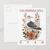 Californië meeuw vogel van Utah reizen Briefkaart (Voorkant / Achterkant)