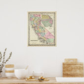 Californië met de stad San Francisco Poster (Keuken)