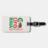 Californië met Grizzly Beer Logo Bagagelabel (Voorkant horizontaal)