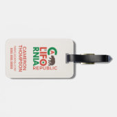 Californië met Grizzly Beer Logo Bagagelabel (Achterkant horizontaal)