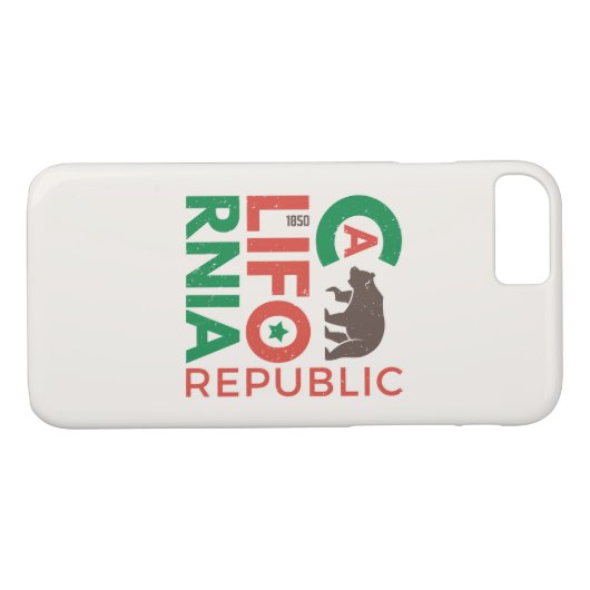 Californië met Grizzly Beer Logo Case-Mate iPhone Case (Achterkant (Horizontaal))