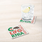 Californië met Grizzly Beer Logo Kartonnen Onderzetters (Insitu)