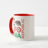 Californië met Grizzly Beer Logo Mok (Voorkant links)