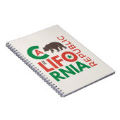 Californië met Grizzly Beer Logo Notitieboek (Rechterzijde)
