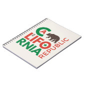 Californië met Grizzly Beer Logo Notitieboek (Linkerzijde)