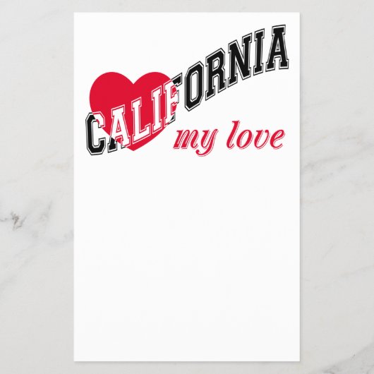 Californië mijn liefde flyer (Achterkant)