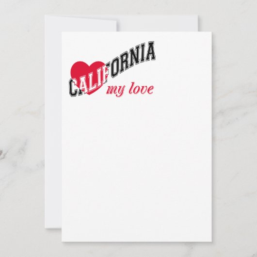 Californië mijn liefde kaart (Voorkant)