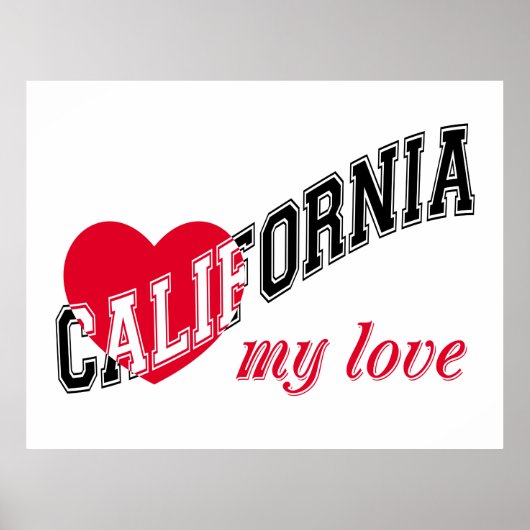 Californië mijn liefde poster (Voorkant)