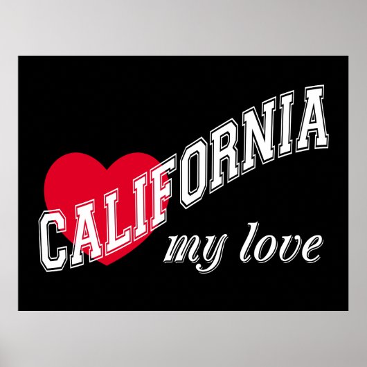 Californië mijn liefde poster (Voorkant)