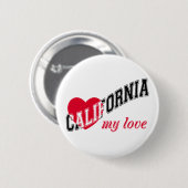 Californië mijn liefde ronde button 5,7 cm (Voorkant /achterkant)