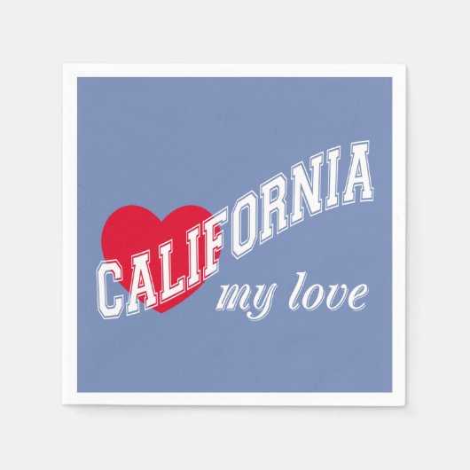 Californië mijn liefde servet (Voorkant)