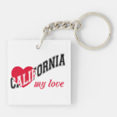 Californië mijn liefde sleutelhanger (Achterkant)