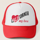 Californië mijn liefde trucker pet (Voorkant)