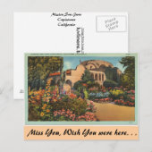 Californië, Mission San Juan Capistrano Briefkaart (Voorkant / Achterkant)