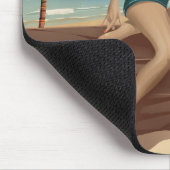 Californië Model retro reisposter Muismat (Hoek)
