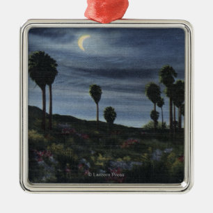 Californië-Moonlit Uitzicht op negenentwintig pal Metalen Ornament